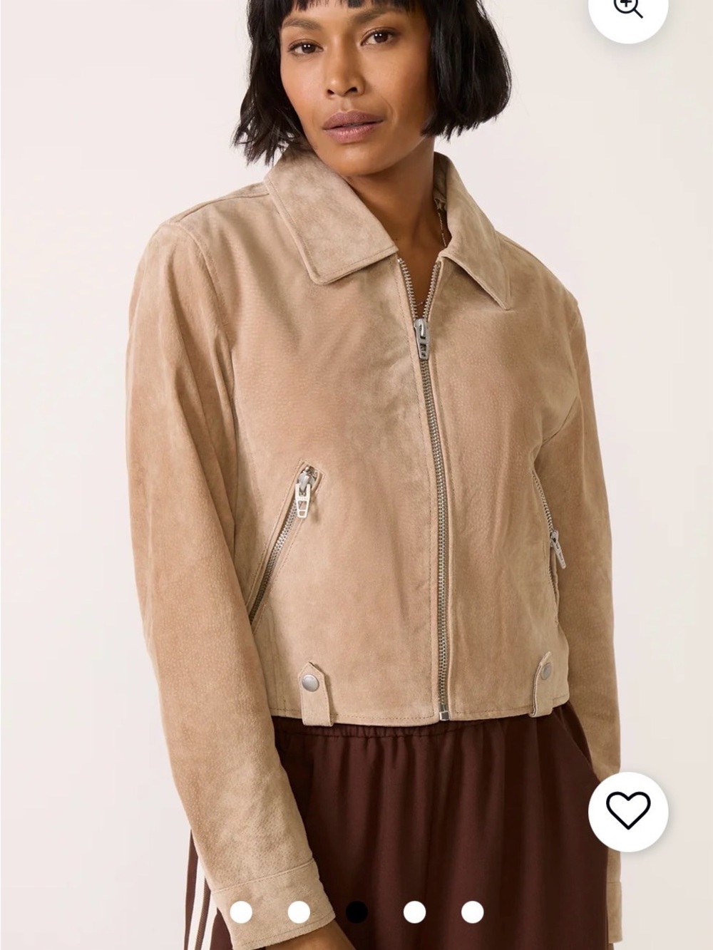 GUC, S, Blanknyc Women's Suede Zip Jacket - Taupe